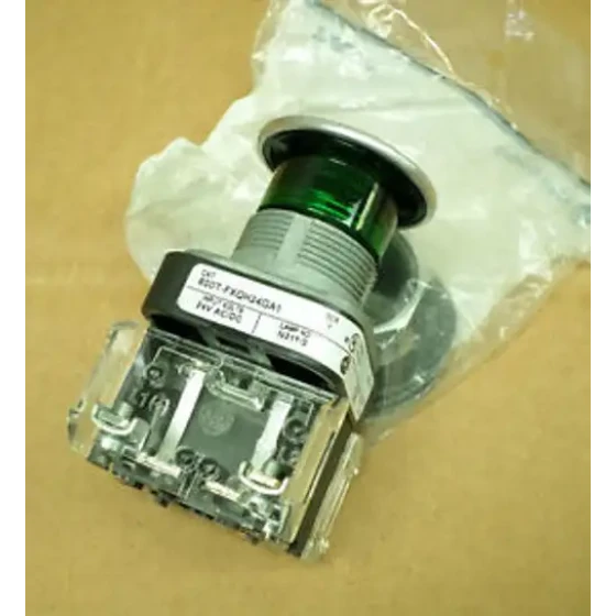 Allen-Bradley 800T-Fxqh24Ga1 Ser. T 1No-1Nclb Interruptor Push-Pull verde iluminado