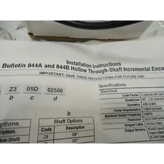 Codificador Allen Bradley 844B-Z312C0500