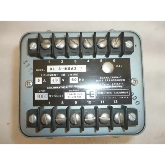Scientific Columbus Exceltronic Watt Transducer Xl31K5A2-2