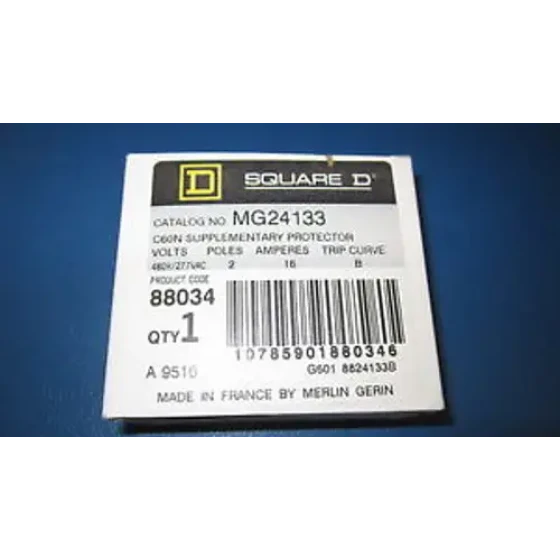 Merlin Gerinmg24133Multi9-C60Ncircuit Breakerb Curve2P16A480/277Vac