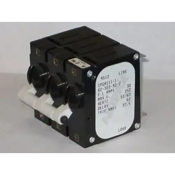 AIRPAX IPGH111-1-62-303-90-V 30A 3-POLIGER 250VAC SCHUTZSCHALTER