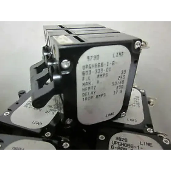 AIRPAX 30A. 37.5 TRIP AMPS BREAKER UPGH666-1-6-600-303-01 YE-31A