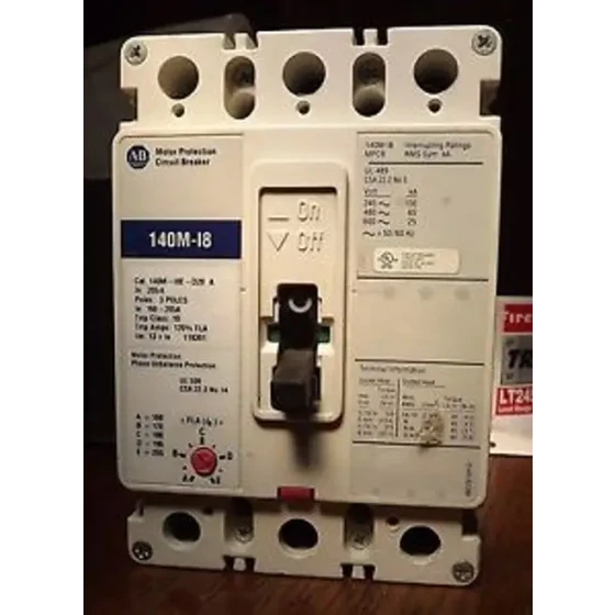 Allen Bradley 140M-I8E-D20-Cc160-205 Amp Industrial Circuit Breaker