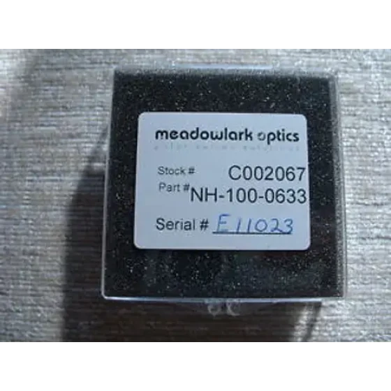 Meadowlark Optics Precision Retarder 1 In. Diameter 1/2 Wave (Nh-100-0633)