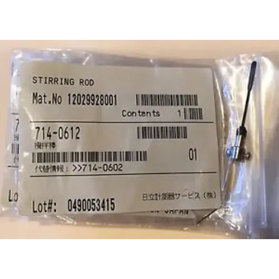 Varilla agitadora Hitachi para analizador químico Roche/Hitachi Oem P/N 714-0612
