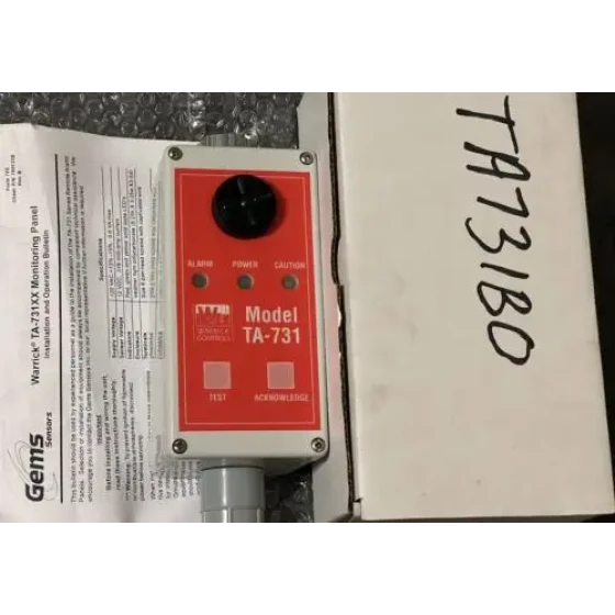 Warrick Gems Sensors Intrinsically Safe Model Ta731Bo Ta 731 Bo Alarm Panel Apaa