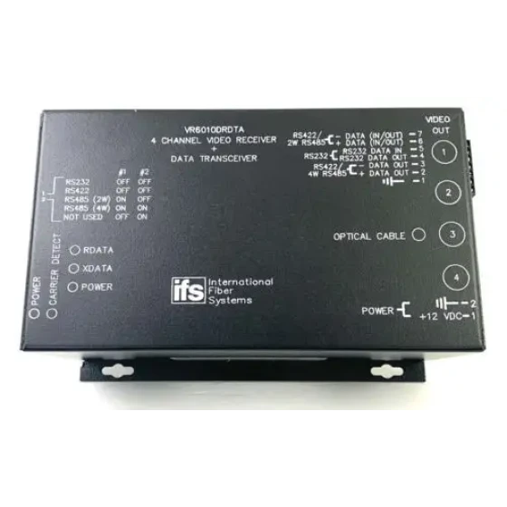 New Interlogix Vr6010-Drdt-R3 4 Channel Fm Video Multiplexer With Bi- Direction