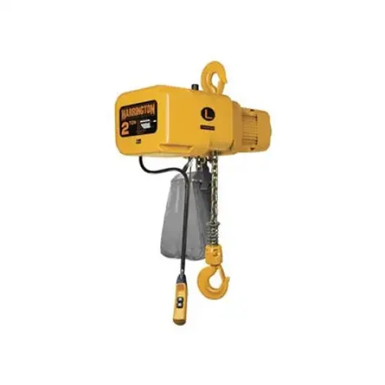 Harrington NER020L-10 NER Electric Hoist w/ Hook Suspension - 2 Ton 10' Lift 14 ft/min 208V