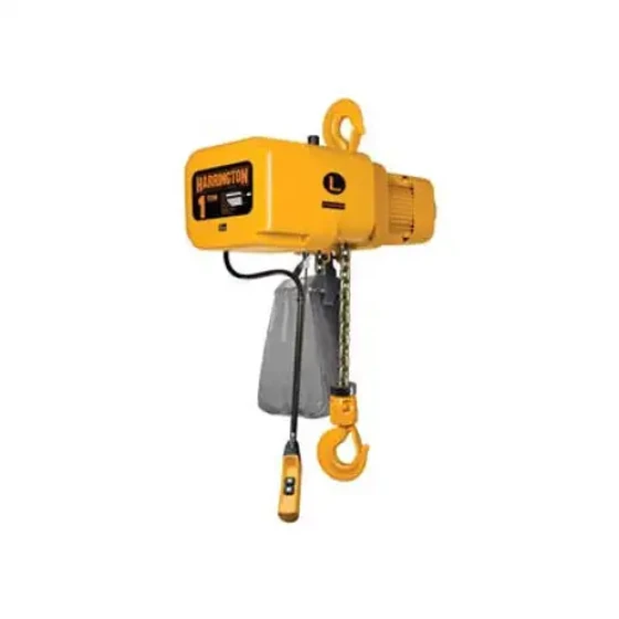 Harrington NER015S-20 NER Electric Hoist w/ Hook Suspension - 1-1/2 Ton 20' Lift 18 ft/min 208V