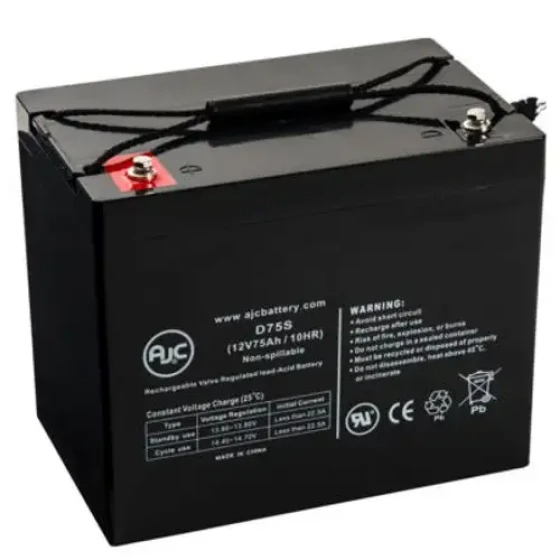 AJC- Vision 6FM60-X 6 FM 60-X 12V 75Ah Sealed Lead Acid Battery