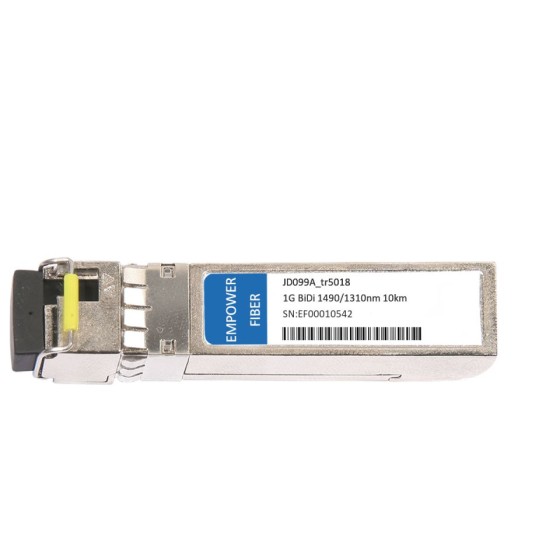 HPE JD099A Compatible 1000BASE-BX-D BiDi SFP 1490nm-TX/1310nm-RX Optical Transceiver