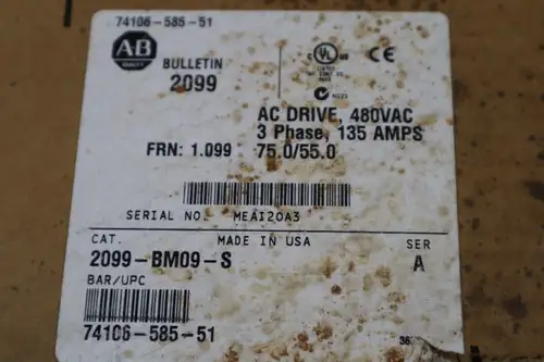 ALLEN BRADLEY 2099-BM09-S 2099BM09S KINETIX 7000 SERVO DRIVE