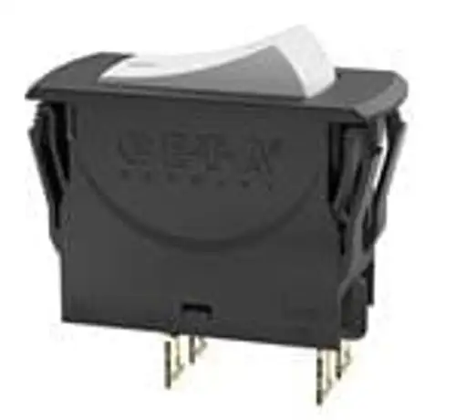 3120-N321-P7T1-W02D-10A Thermal Circuit Breaker 10 A 240 VAC 50 VDC 2 Pole Rocker - 30 C + 60 C