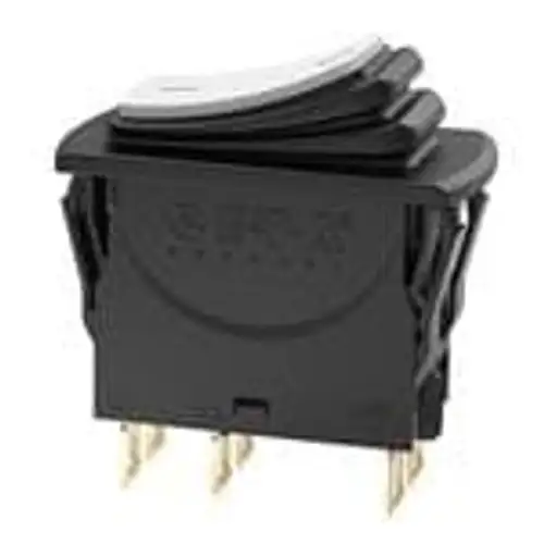 3120-N324-P7T1-W02D-5A 5 A 240 VAC 50 VDC 1 Pole Rocker - 30 C + 60 C