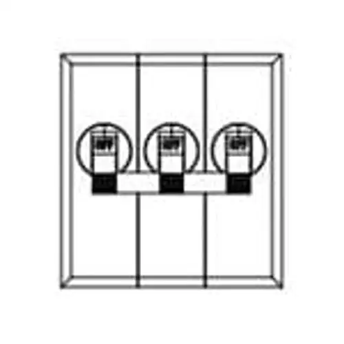 AA3-X0-04-403-1B1-C Hydraulic Magnetic Circuit Breakers 277 VAC 80 VDC 3 Pole Handle - 40 C + 85 C