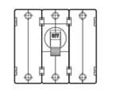 AB3-X0-00-873-9D1-C Hydraulic Magnetic Circuit Breaker 277 VAC 80 VDC 3 Pole Handle - 40 C + 85 C
