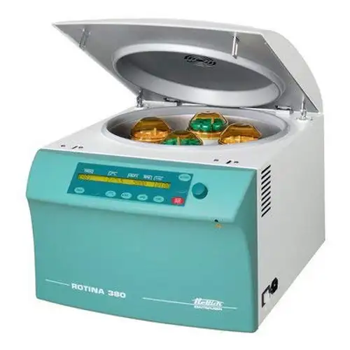 HETTICH INSTRUMENTS 380BLOOD4-BC Rotina 380 Centrifuge Blood Tube Package 4 with Bio-Containment Lids 418 mm H x 457 mm W x 600 mm D -20-40 Temperature Range