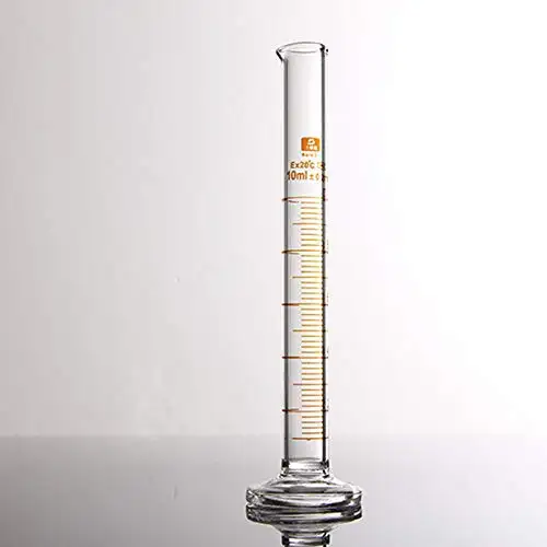 juler 10pcs Glassware Labware Analytical Chemistry Glass Measuring Cylinder Measuring Instrument 10ml A-Level Liquid Tool Transparent 2000Ml