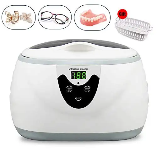 CCOOL Ultrasonic Cleaner Household Digital Stainless Steel Ultrasonic Bath for Jewelry/Watches/Glasses/Dental Instruments/Waterproof Lab Equipment-1600147821