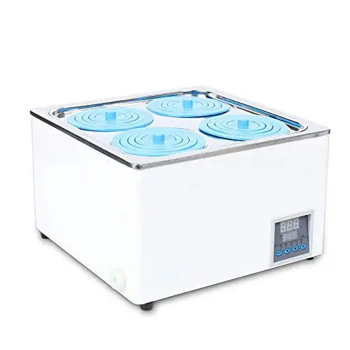 KDHARMR Electric Lab Water Bath 4Hole Digital Thermostatic Display Constant Temperature Capacity 800W 12L(US Stock)