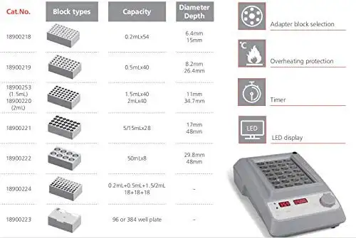 MeterTo LED Dry Bath HB120-S Heating Bath Temp. 120??C Timer: 0min-99h59min Overheating Protection Function: 140??C