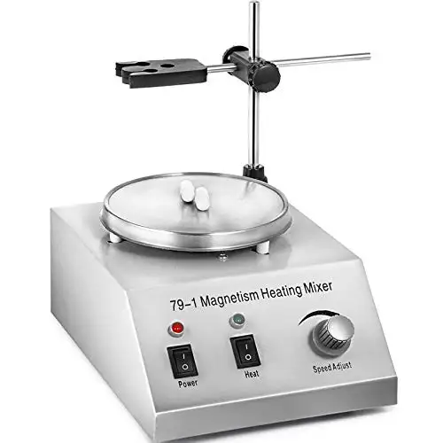 Happybuy 79-1Magnetic Stirrer 150W 1000ML Lab Magnetic Mixer and Hotplate 0-1600 RPM Adjustable Magnetic Stirrer Mixer with Stirring Bar
