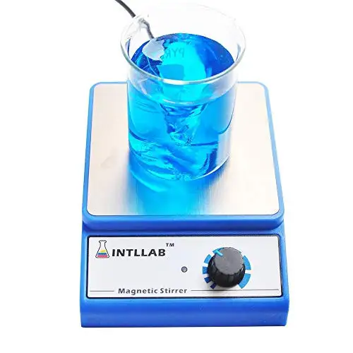 INTLLAB Magnetic Stirrer Stainless Steel Magnetic Mixer with stir bar (No Heating) Max Stirring Capacity: 3000ml-1600211730