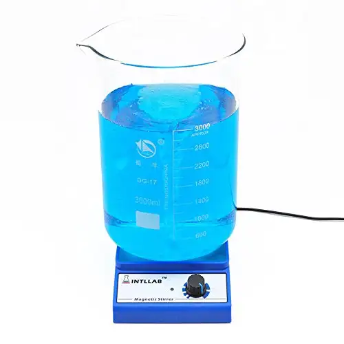 INTLLAB Magnetic Stirrer Stainless Steel Magnetic Mixer with stir bar (No Heating) Max Stirring Capacity: 3000ml-1600211730