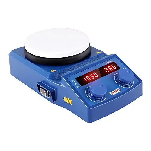 Agitatore magnetico digitale a LED da 5 pollici - Quattro E con piastra rivestita in ceramica 100-1500RPM 5L 600W