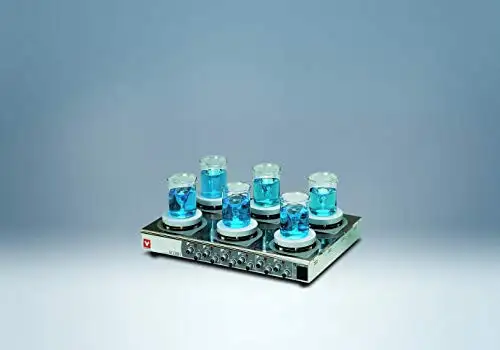 Yamato Scientific MG600H Magnetic Stirrers with Hot Plate Aluminum 100~2000ml x 6pcs Capacity 115-220V-1600212470