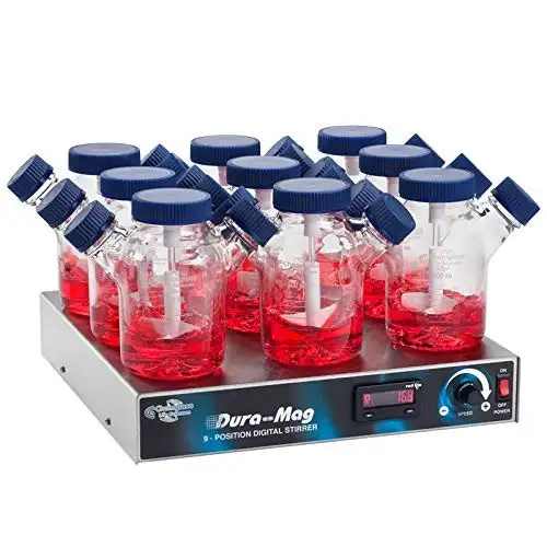 Chemglass CLS-4100-09 Series CLS-4100 Dura-Mag Magnetic Stirrer Nine Position 120V