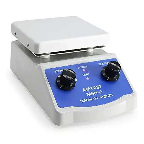 Agitatore magnetico da laboratorio AMTAST 110V 60Hz Miscelatore a piastra calda e supporto per termometro-1600212845