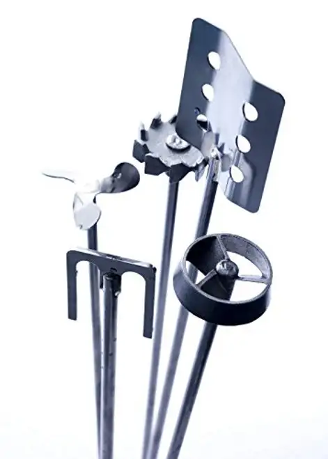VELP Scientific SA201A0155 DLS Overhead Stirrer System with Support Rod + Double Clamp + Stirring Shaft with Propeller-Timer 2000 RPM 25 L H2O Medium Viscosity-80-260V/50-60 Hz (Pack of 4)