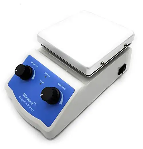 Agitateur magnétique de laboratoire analogique avec plaque chauffante (12 cm x 12 cm, environ 5 x 5 pouces), 380 °C, 100-1600 tr/min, 110 V (lot de 4).