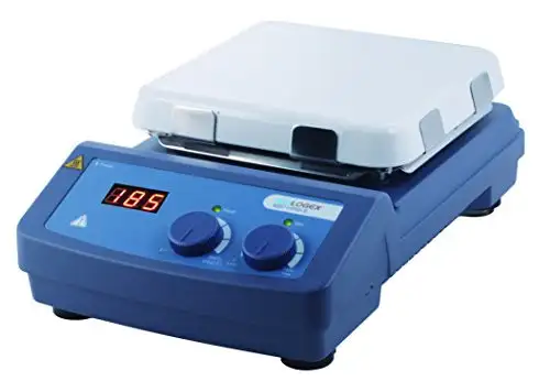 Scilogex SCI550-S 7 x 7 in. LED Square-top Digital Magnetic Hotplate Stirrer Ceramic Glass Hot Plate 550C Max 0-1500RPM 10L Max Vol