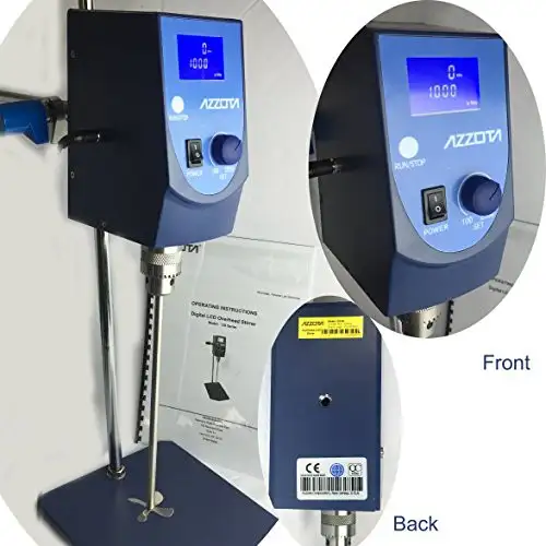 Azzota Heavy Duty LCD Digital Overhead Stirrer 20L 100-2500RPM 31 inch height-1600214558