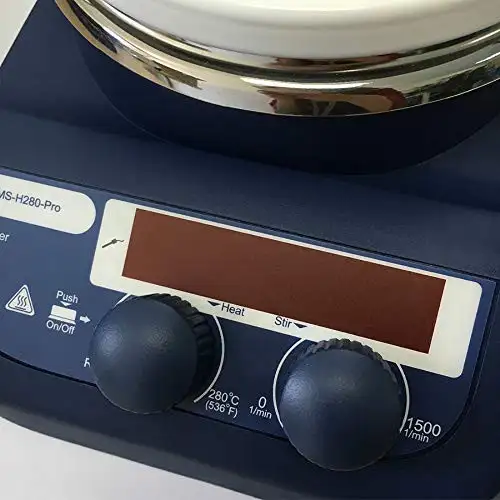 LED Digital Thermostatic Magnetic Stirrer Mixer Hotplate 280 Degree Centigrade Max.Temp Get PT1000-A Temp. Sensor Gift TOPTION