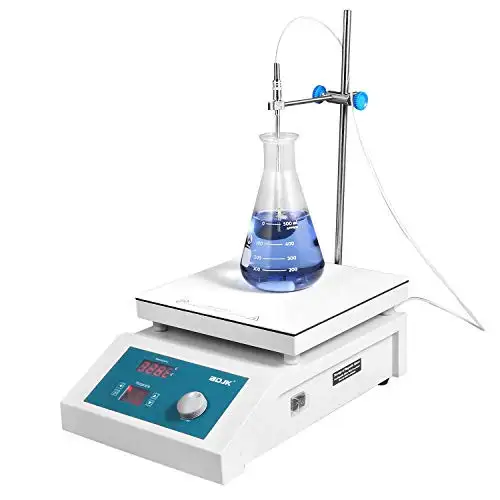 HMS-901D LED Dual Display Digital Analog Laboratory Magnetic Stirrer Hot Plate 5000ml Volume 600W 100~2000RPM RT- 450??C