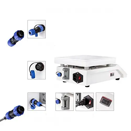 HMS-901D LED Dual Display Digital Analog Laboratory Magnetic Stirrer Hot Plate 5000ml Volume 600W 100~2000RPM RT- 450??C