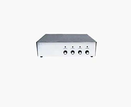 JIAWANSHUN SH-6 Laboratory Four Rows Magnetic Stirrer Plate Magnetic Mixer100-2000r 30x25cm Stainless Steel Panel 1000mlx4 (110V)
