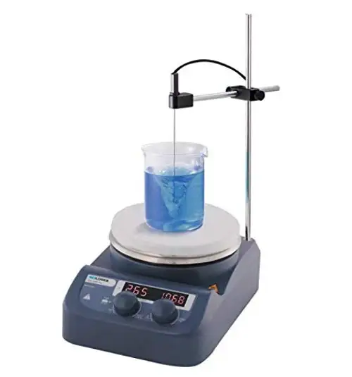 Scilogex 861431019999-B MS-H280-Pro Bundle 5.3 Inch Digital Magnetic Hot Plate Stirrer with LED Display 1500 Max RPM 280??C Max Temp Ceramic Plate Includes Temperature Sensor and Rod/Clamp