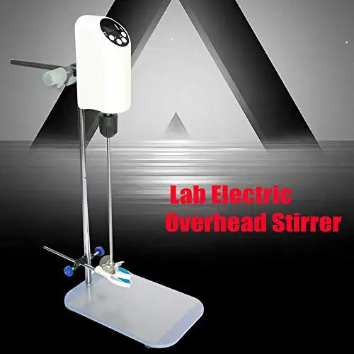 40L Electric Overhead Stirrer 200-3000RPM Lab Digital Mixer DC Permanent Magnet Motor LCD Display Speed Adjustable for Chemical Industry Education and Research