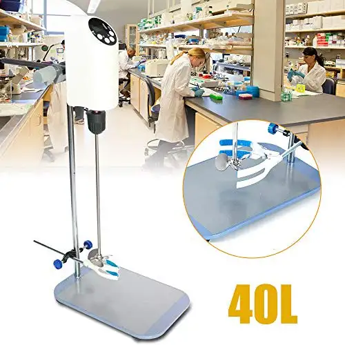 40L Electric Overhead Rührer 200-3000RPM Lab Digital Mixer DC Permanent Magnet Motor LCD Display Geschwindigkeit einstellbar für die chemische Industrie Bildung und Forschung