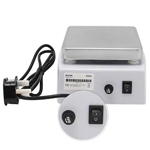 Agitatore magnetico digitale Hanchen MS200 Mescolatore da laboratorio Display LCD 999-min Timer NO Funzione di riscaldamento 0-1250rpm 220V