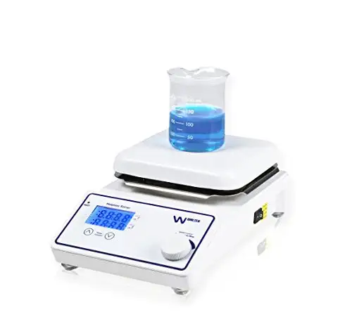 Jackson Global JSP1007-HS-2 Digital Hotplate Magnetic Stirrer w/Ambient - 380??C Temperature Range 6.5" x 6.5" Ceramic Coated Plate LCD Display and 2 Magnetic Stir Bars