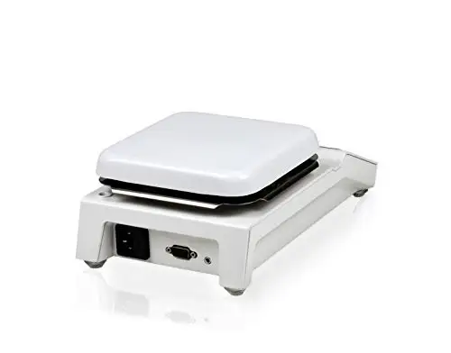 Jackson Global JSP1007-HS-2 Digital Hotplate Magnetic Stirrer w/Ambient - 380??C Temperature Range 6.5" x 6.5" Ceramic Coated Plate LCD Display and 2 Magnetic Stir Bars