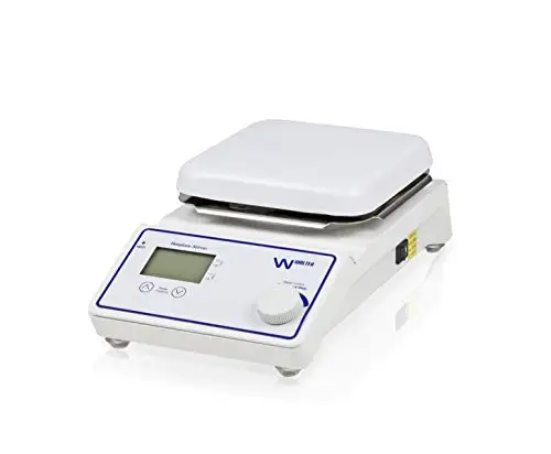 Jackson Global JSP1007-HS-2 Digital Hotplate Magnetic Stirrer w/Ambient - 380??C Temperature Range 6.5" x 6.5" Ceramic Coated Plate LCD Display and 2 Magnetic Stir Bars