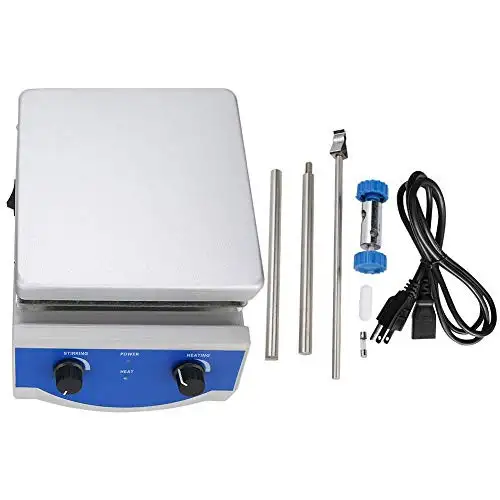 GLOGLOW Magnetic Stirrer Laboratory Magnetic Stirrer Mixer Machine Constant Temperature Heating Industrial Tool SH-3(US Plug)