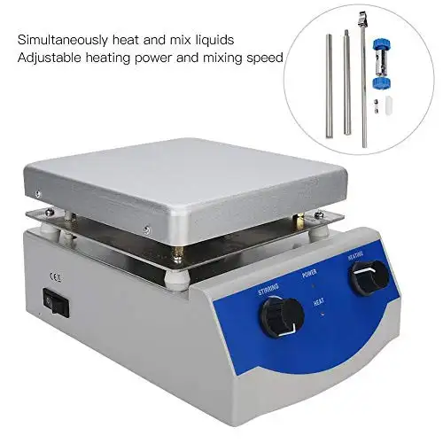GLOGLOW Magnetic Stirrer Laboratory Magnetic Stirrer Mixer Machine Constant Temperature Heating Industrial Tool SH-3(US Plug)