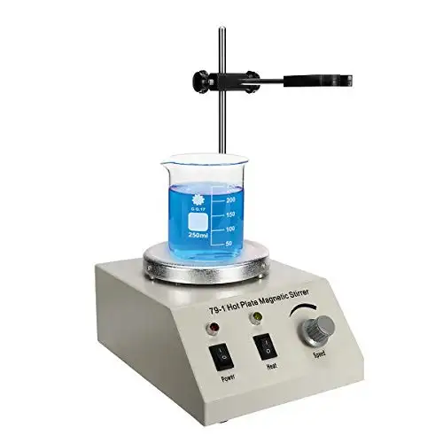 Huanyu Lab Heating Speed Dual Control Mixer 0-2400r/min 1000ml Hot Plate Magnetic Stirrer No Noise No Vibration 110/220V (220V)